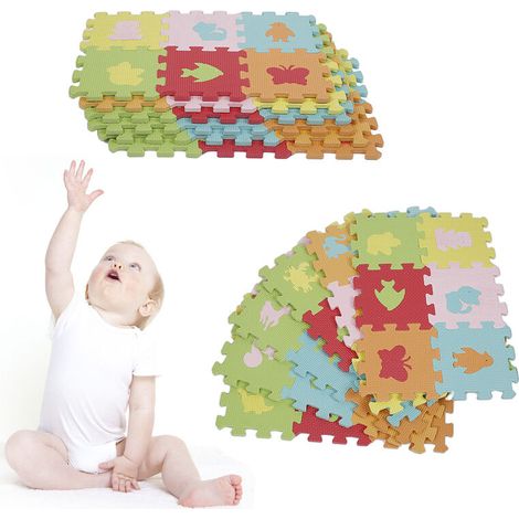 Enfants Puzzle Tapis de Jeu Enfants Bébé 36 Pcs Puzzle Exercice Tapis de Jeu Animaux Motif Mousse EVA Puzzle Tapis de Jeu (1/5)