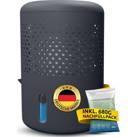 Déshumidificateur sans électricité - Déshumidificateur pour cave, salle de bain, etc. - Recharge de 680 g de déshumidificateur inclus - Déshumidificateur et déshumidificateur en kit (1/5)