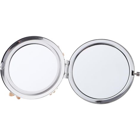 2pièces Miroir De Maquillage Pliant Miroir De Portable à avec Grossissement Accessoire Pratique pour Retouches Déplacement (1/5)