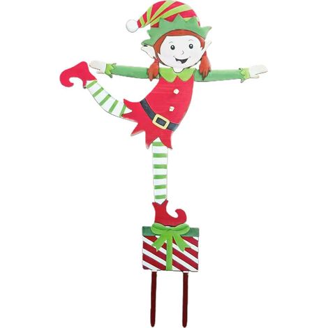 de jardin lutin de Noël gnome de Noël en métal ornement de