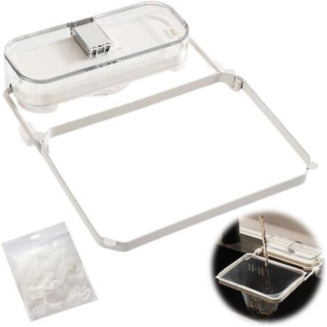 Sink Drain Strainer - Filtre d'évier de cuisine avec 100 mailles filtrantes - Passoire d'évier de cuisine - Passoire pour évier de cuisine - Blanc (1/5)