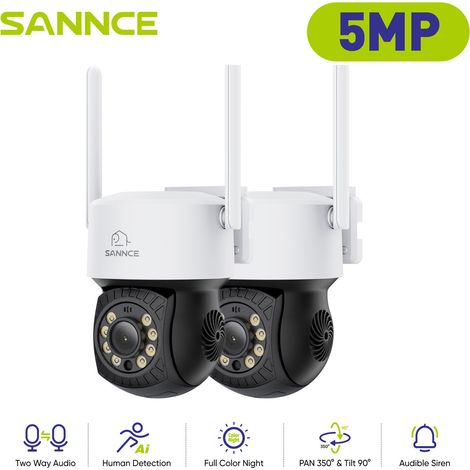 ANNKE Cámaras de seguridad solares de 4 MP para exteriores, inalámbricas, con batería de 9000 mA para cámara WiFi (1/5)