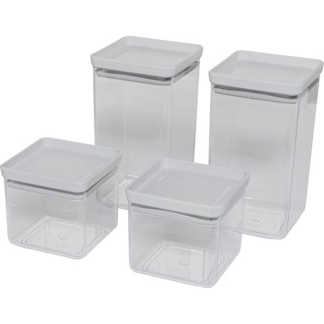Brabantia Tasty+ Cajas de conservación gris claro 4 piezas (1/3)