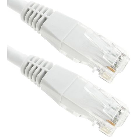 Câble réseau UTP catégorie 6 ethernet 15m blanc (1/5)