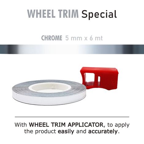 Wheel Trim Special 5 mm con Applicatore - Colore: CROMO