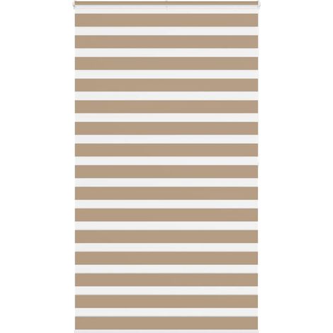 Doppelrollo Sandbraun 120x200 cm Stoffbreite 115,9 cm Polyester