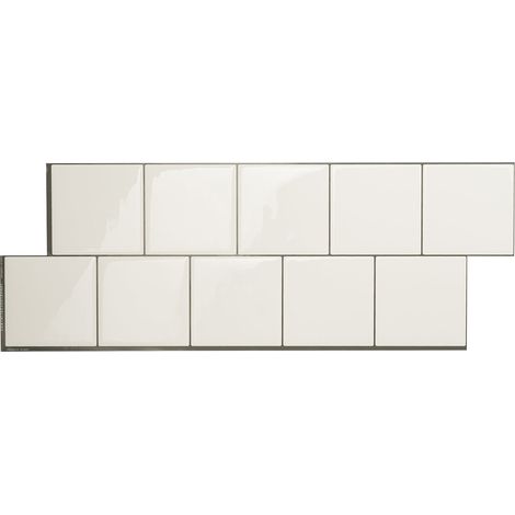 Selbstklebende Fliesen x2 XL, 56,62x20,9cm - Smart Tiles Square Velden Klebefliesen 3D Fliesenaufkleber für Bad & Küche (1/4)