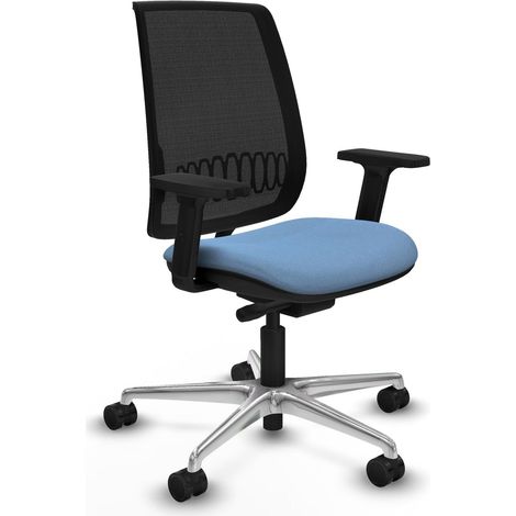 Chaise ergonomique piqueras y crespo Alares noir aluminium maille (1/2)
