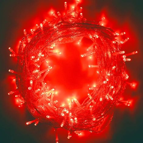 Guirlande lumineuse 10m 100 LED étanche, 8 modes avec mémoire, alimentation 30V certifiée UL, décoration intérieure/extérieure pour maison, jardin, mariage, fête, Noël (Rouge) (1/5)