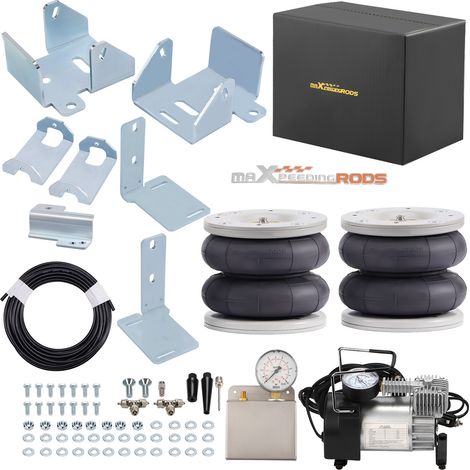 Maxpeedingrods – Sac de suspension pneumatique arrière – Compresseur 12V – Pour Ford Transit 2001-2024 – Chargement max 4000 kg – Installation facile sans perçage (1/5)