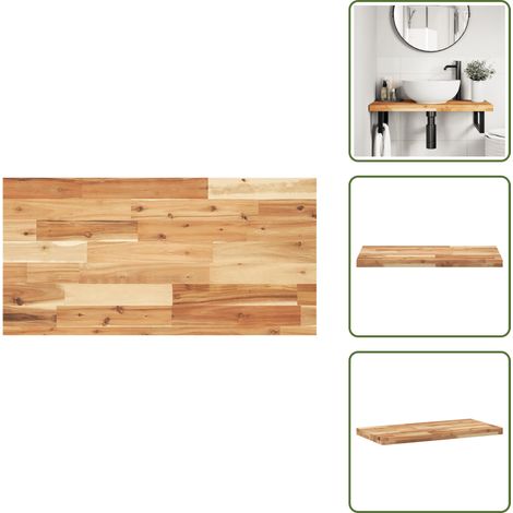 Holz Arbeitsplatte - vidaXL Waschtischplatte Ölbeschichtung 80x40x4 cm Massivholz Akazie - Badezimmer Waschtisch