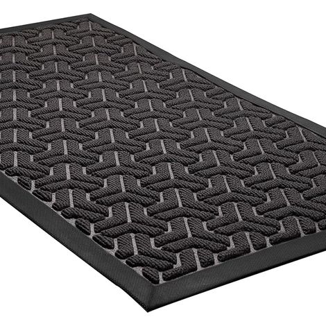 Eingangsmatte für den Innenbereich, 60 x 90 cm, Gummi-Fußmatte, rutschfest und staubdicht, wasserdicht, Anti-Schmutz-Matte für Teppiche (1/5)