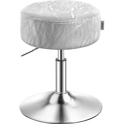 VASAGLE Sgabello da Trucco, Sedia per Toeletta, Regolabile in Altezza, Girevole a 360°, in PU, Seduta Spessa, per Camera da Letto Cucina Sala da Pranzo, Moderno, Grigio Tortora LJB120GD01 (1/5)