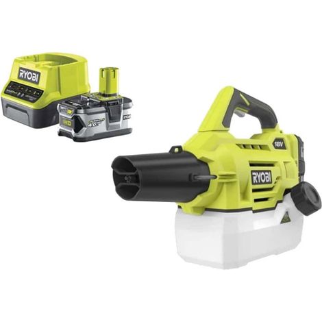 Confezione RYOBI Mister RYOBI 18V One Plus 2L - RY18FGA-0 - 1 batteria 18V 4.0Ah - 1 caricatore veloce 2.0Ah RC18120-140