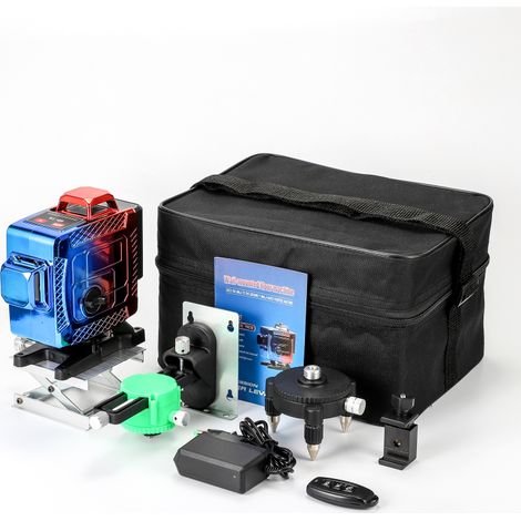 Beyamis Niveau laser 16 lignes vert 4D - 4x360° autonivelant avec télécommande (1/5)
