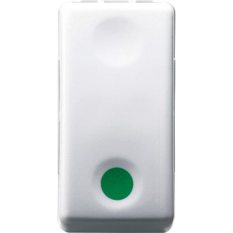 GW20522 Bouton unipolaire 250V Na 10A + Contact auxiliaire Nc 1 module