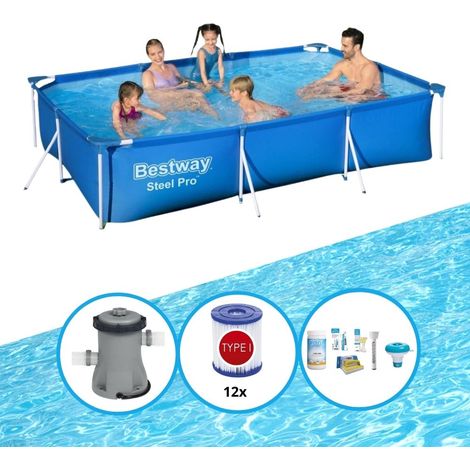 Bestway Bestway Steel Pro Rectangulaire - 300x201x66 cm - 4-pièces  S22718 (1/4)