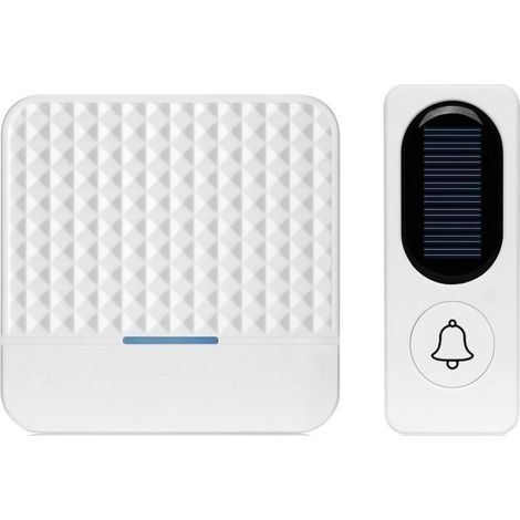 Sonnette intelligente sans fil à énergie solaire, sonnette intelligente sans fil, sonnette musicale longue distance pour les grandes maisons, sonnette vidéo intelligente avec vue en direct, détection (1/5)