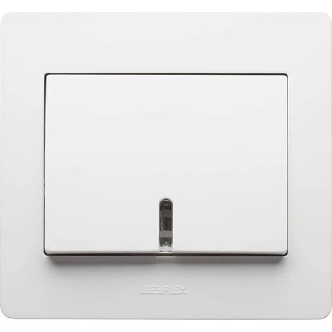 Botón pulsador con luz indicadora, diámetro 2, 10A 250V, blanco