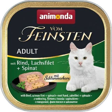 Animonda Vom Feinsten - Carne de ternera, salmón y espinacas para gatos (100g) (1/3)