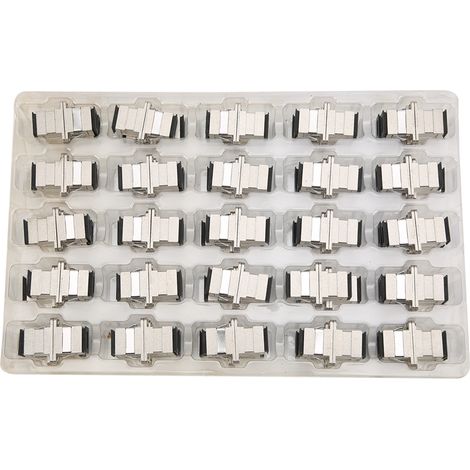 50 pièces adaptateur fibre optique SC-SC simplex métal bride, connecteur industriel (1/5)