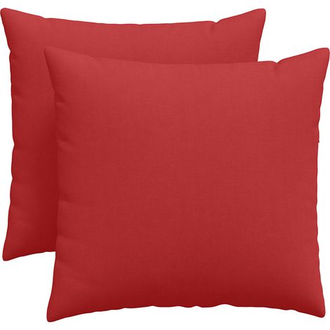 Maison Exclusive - Sofakissen 2 pcs Rot 50 x 50 cm Stoff