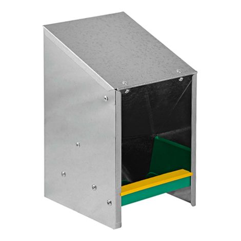 Tolva con tapa inclinada - Comedero universal para todo tipo de aves, roedores, conejos u otro tipo de animales - 2.5 kg