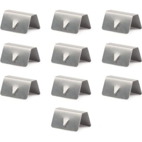 Clips de Déflecteur de Vent, 10 Pièces Agrafes de Déflecteur de Vent, Canal de Déflecteur de Pluie de Vent de Voiture en Acier Inoxydable, Clips de Fixation pour Déflecteur d'air (1/5)