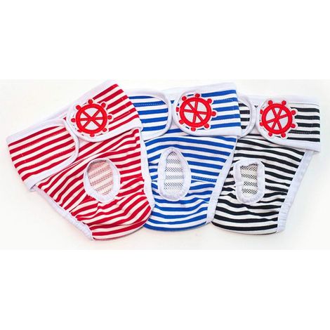 Couches physiologiques sous-vêtements pour chiens 3pcs (L)-Fei Yu