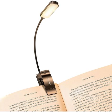 Lampe De Lecture Rechargeable - LED Avec 3 Températures De Couleur - Éclairage Pour Lit - Autonomie 20 Heures - USB Rechargeable - 1 Pièce (1/5)