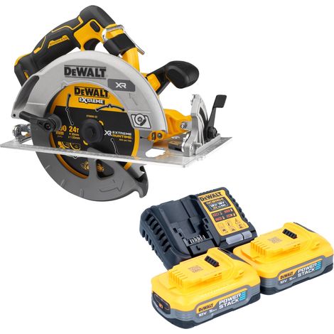 Sierra circular sin cable DeWalt DCS 573 H2 18 V 190 x 30 mm sin escobillas + 2x batería powerstack 5,0 Ah + cargador (1/5)
