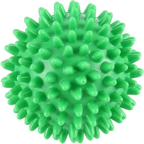 Balle de massage à picots en PVC haute densité de 6 cm pour le traitement des douleurs aux pieds et des symptômes de la fasciite plantaire. Balle de massage en forme de hérisson avec acupression04775