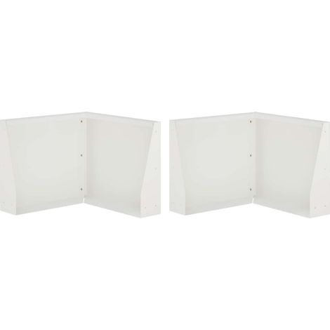Mur de soutènement 2 pc 50 x 50 x 40 cm Acier Blanc vidaXL