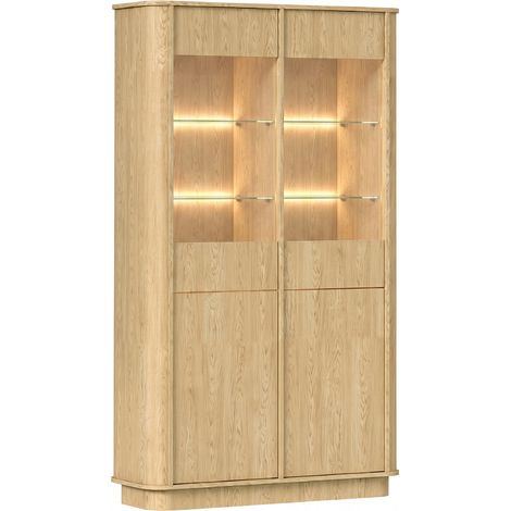 Vaissellier 2 portes LED incluse Halina Bois (1/5)