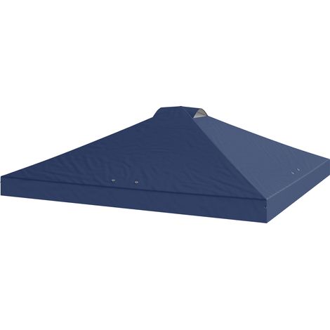 Toiture de pavillon de remplacement, étanche UV50+ avec 8 trous de drainage, 3 x 3 m, bleue