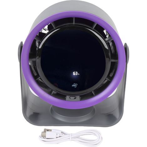 Ortviai Ventilateur de bureau silencieux DD8136 avec affichage numérique, 100 vitesses réglables et batterie intégrée 3000 mAh (1/5)