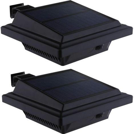 Lampe Solaire De Gouttière - 40 Led - 700 Lm - Blanc Froid - Ip65 - Pour Jardin Terrasse Garage - 1 Pièce (1/5)