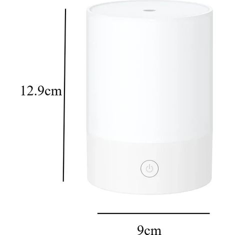 Humidificateur et purificateur d'air USB (blanc) de 120 ml avec diffuseur d'huiles essentielles d'aromathérapie et lumières LED colorées (1/5)