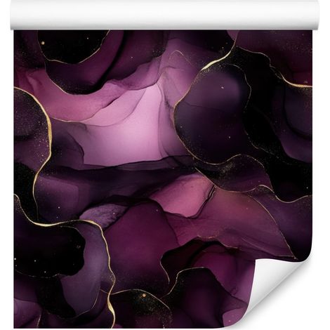Papier peint noir et bordeaux pour salon et chambre 50x1000 cm (1/5)