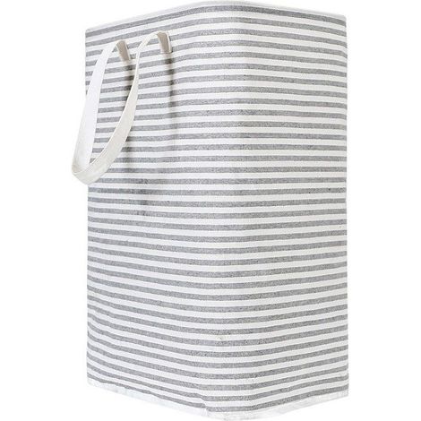 Ecleanfy - Panier à Linge 80L Pliable - Imperméable avec Poignées - Corbeille à Linge Grande Capacité - Design Gris Moderne pour Chambre