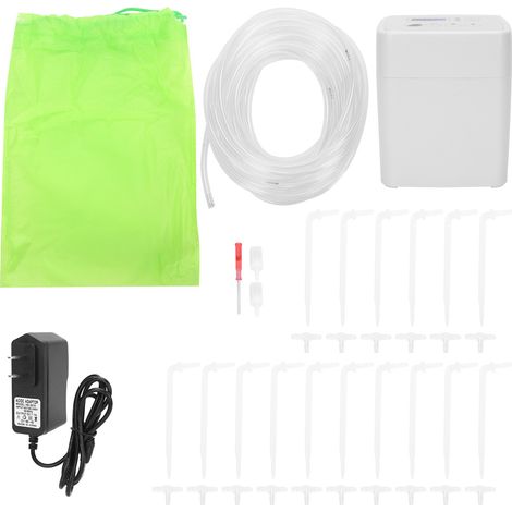 Programmateur d'arrosage automatique double pompe, kit irrigation intelligent avec tuyau 15m et 15 goutteurs, alimentation secteur ou piles, pompe 2.5m (1/5)
