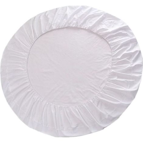 Lenzuolo con angoli rotondo in cotone, Lenzuolo con angoli rotondo - bianco (1/3)