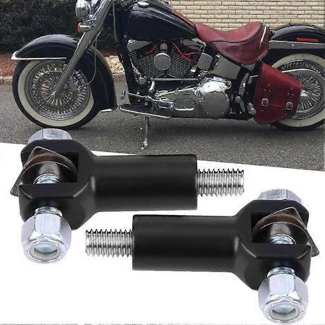 1 Paar Soziusfußrasten-Befestigungssatz mit Gabelkopf für Softail 2000-2006, Schwarz (1/5)