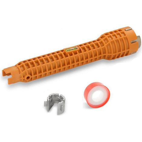 Clé multifonctionnelle pour robinetterie et tuyauterie, clé à douille pour robinet de salle de bain, outil de réparation, clé à évier à une tête (1/4)
