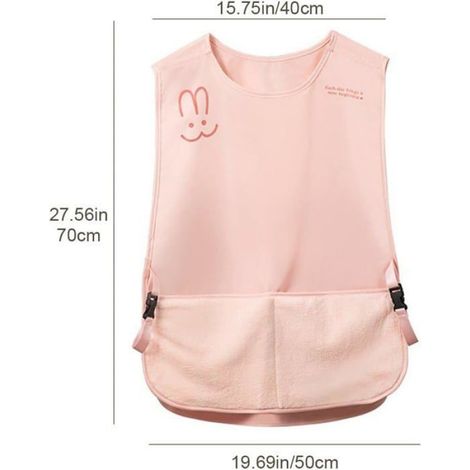 Tablier de cuisine - Style gilet - Convient pour la cuisine, la pâtisserie, le jardinage, les grillades et le bricolage (Rose) (1/4)