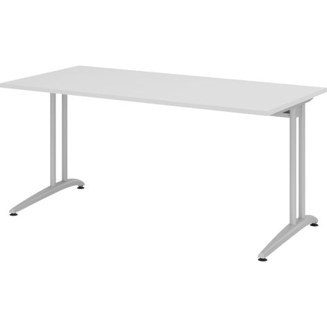 bümö Schreibtisch Serie-B Rechteck: 160 x 80 cm Grau (1/5)