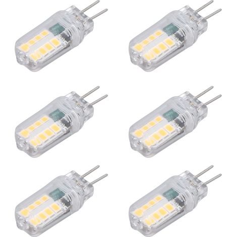 6er-Pack G4 3W 16LED 12V Wandleuchten mit 360°-Wärmeableitung, geringem Stromverbrauch, warmweiß (1/5)