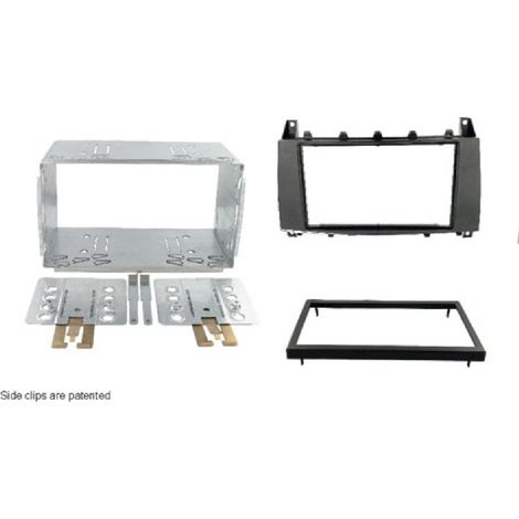 Kit integration 2 DIN compatible avec Mercedes Classe C 04-07 - Noir
