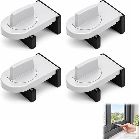 4Pièce Verrou Baie Coulissante,Bloque Porte Coulissante pour Portes Fenêtre (1/5)