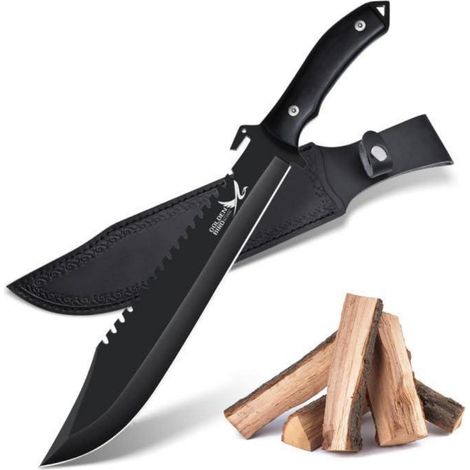 Couteau de survie Full Tang Acier D2 Lame 26.5cm pour Camping & Outdoor (1/4)